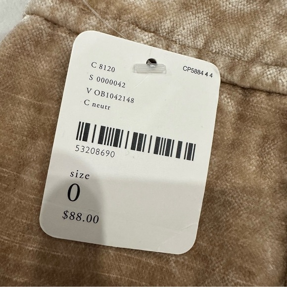 FREE PEOPLE Dust To Dust Velvet Mini Skirt Tan Lined Crushed Velvet Women's 0 - Picture 9 of 9